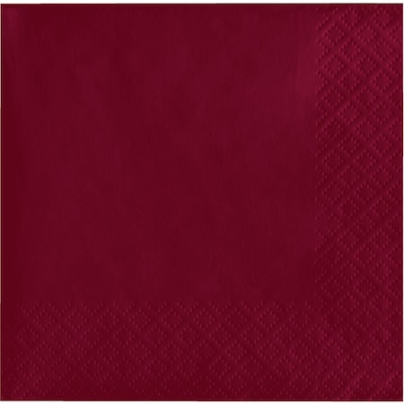 Touch Of Color Burgundy Beverage Napkins 3 ply, 5"x5", 500PK 573122B