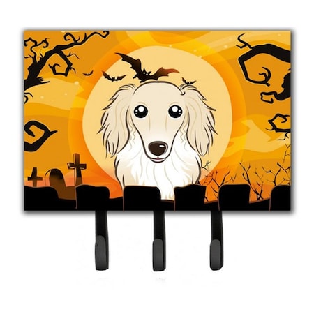 Carolines Treasures Halloween Longhair Creme Dachshund Leash and Key Holder BB1770TH68