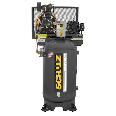 Schulz AIR COMPRESSOR 5HP SINGLE PHASE 80 GALLON TANK - 20CFM - 175 PSI - 208/230V 932.9334-0