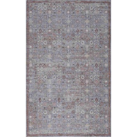 Jonathan Y Petunia Distressed All-Over Floral Border Non-Slip Washable Rose Clay/Gray 3ft x 5ft Area Rug PTN102D-3