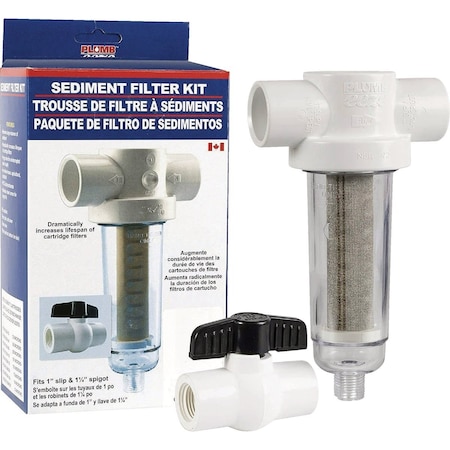 Plumbeeze 1'' or 1-1/4'' Sediment Filter with MPT Adapters PE-SF10M-SM100