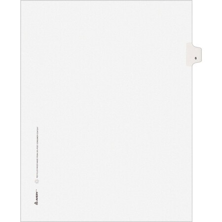 Avery Dividers, Index, Sidetab, 6 25PK AVE11916