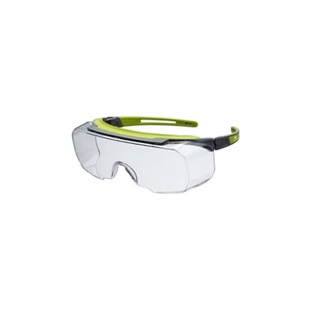Uvex Uvex Avatar(TM), Safety Glasses, Anti-Fog & Anti-Scratch, Clear Lens, Gray/Green Frame AT01CLAH