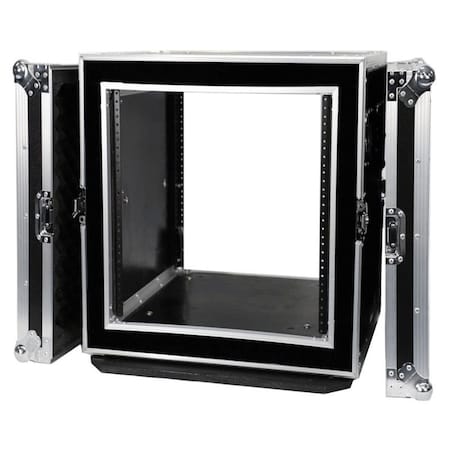 Deejay Led Fly Drive Case 10u Space Shock Mount Amplifier Case - 21-Inch Body Depth with Wheels TBH10UADSM21W