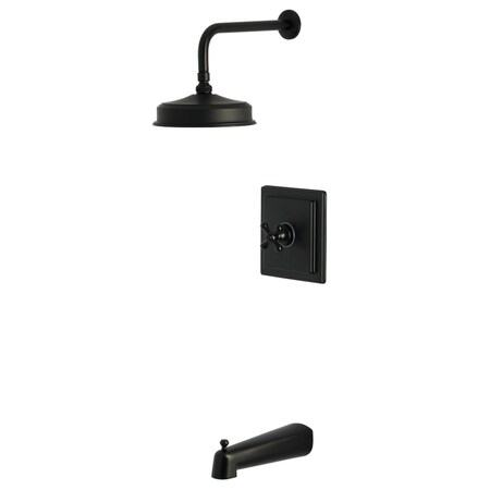 Kingston Brass Single-Handle Pressure Balanced Tub and Shower Faucet, Matte Black KB5890AX