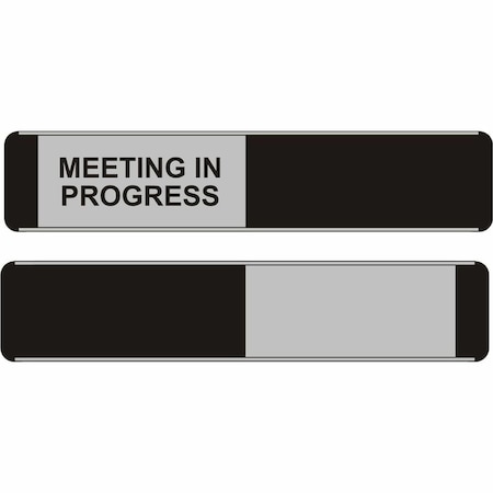 Seco Meeting In Progress, Aluminum, Plastic, 2" x 2.05 in, Self-adhesive OF141