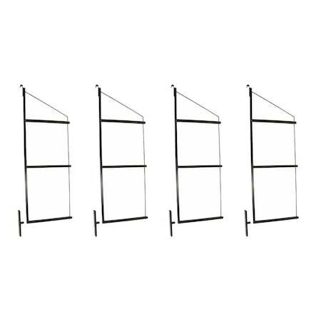Mytee Products Cargo Shipping Container Shelving Bracket, 3 Levels, 24in D x 60in H, 4PK CNT-SHELF3-24x4