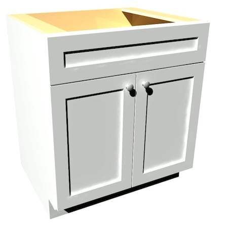 Rigel Cabinetry Kitchen Sink Base Cabinet, 30 in W, 2-Door, Raw Maple, Solid Wood RTA - 806187