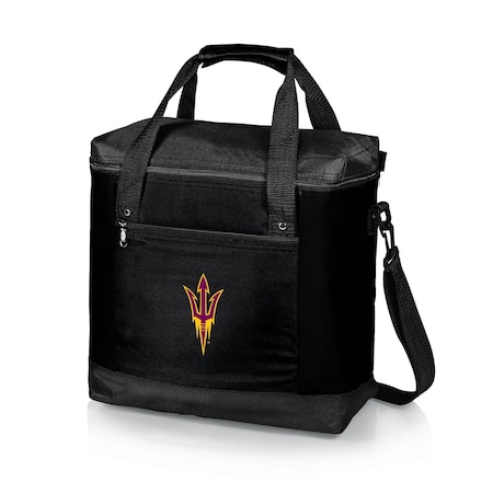 Picnic Time Family Of Brands NCAA Arizona State Sun Devils Montero Tote Cooler Bag - Soft Cooler Bag - Picnic Tote, Black 604-00-179-024-0