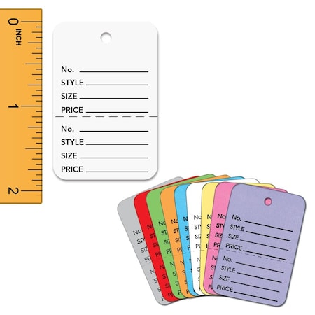 Specialty Store Services Small Perforated Tags-White 5911W