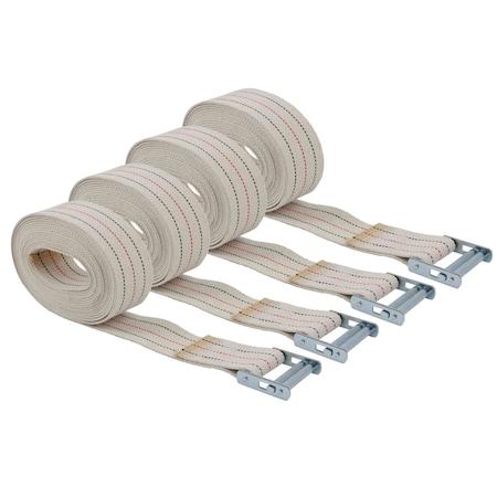 Mytee Products 2in x 15ft Piano Moving Strap with Roller Buckle, Made from Cotton Webbing, 4PK CS215x4