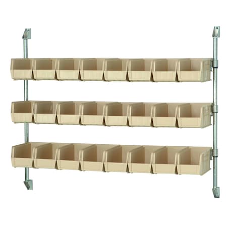 Quantum Storage Systems WIRE CANTILEVER BIN HOLDER WITH 24 BINS CAN-34-48BH-230IV
