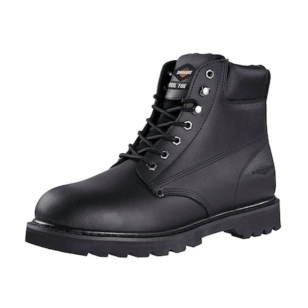 Diamondback 655SS-8.5 Work Boots, 8.5, Black, Leather Upper 655SS-8.5