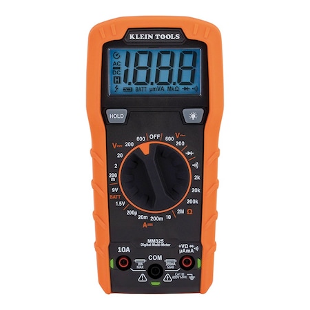 Klein Tools Digital Multimeter, 600 V Max DC, 2,000 Instrument Counts, LCD MM325