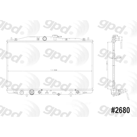 Global Parts Distributors Global Radiator 2680C