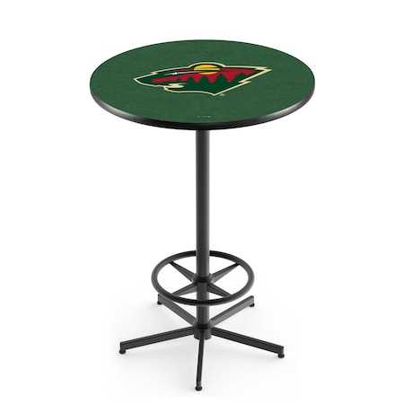 Holland Bar Stool Co 42" Black Minnesota Wild Pub Table L216B4236MinWld
