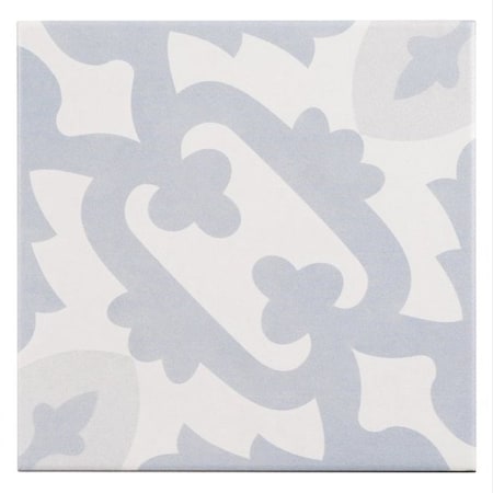 Andova Tiles SAMPLE-Istanelle Turiya Blue 8-in. Encaustic Matte Porcelain Wall & Floor Tile SAM-ANDIST1125