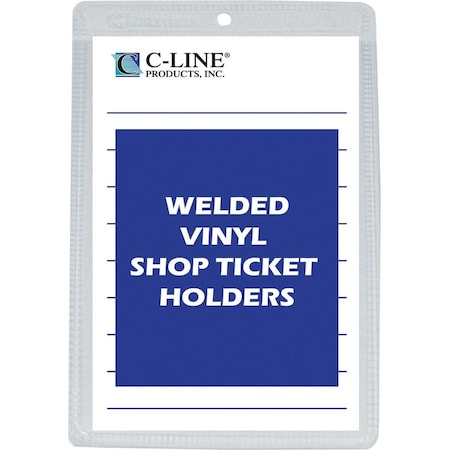 C-Line Products 6" x 9" Heavyweight Vinyl Welded Shop Ticket Holders, 50/BX 80069
