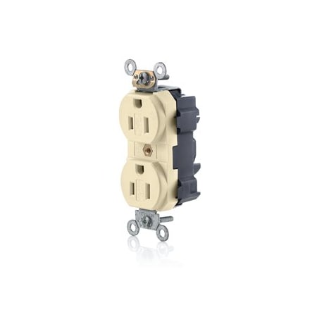Leviton Lev-Lok Commercial Grade Tamper Resistant Duplex Receptacle, 15 Amp, 125 Volt MT562-SI