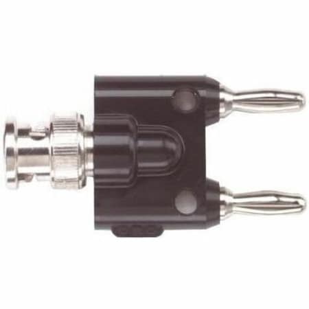 Pomona Electronics BNC (Male) To Double Stacking Banana Plug, Banana Plug, 2.2", Black 1270