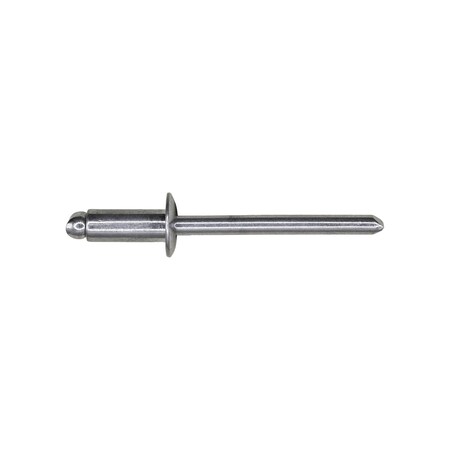 Auveco Pan-L-Rivets Dome 3/8in Diameter 3/16in Grip 1/8in-1/4in, 100PK 8892