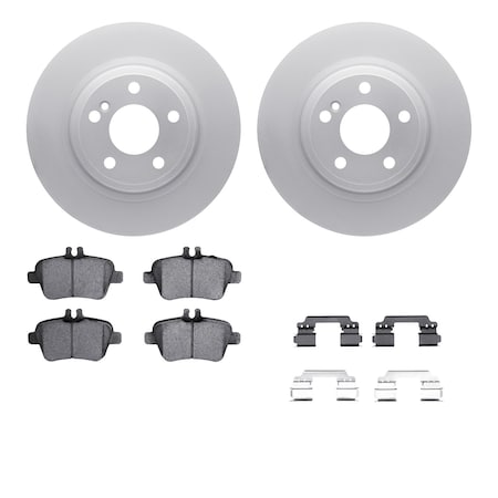 Dynamic Friction Co DFC GEOSPEC Coated Rotors with 5000 Brake Pads - Ceramic and Hardware 4512-63242