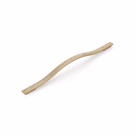 Schaub 288mm to 320mm Center to Center Skyevale Cabinet Pull with Crystals Signature Satin Brass Finish 303-SSB