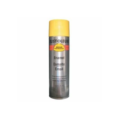 Rust-Oleum High Performance V2100 System Enamel Aerosol, 15 oz Can, Safety Yellow, Gloss, 6PK 647-V2143838