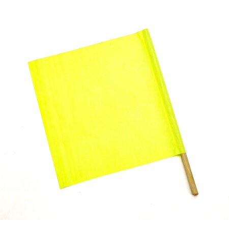 Mutual Industries Vinyl Reinforced LIME Safety Flags, 10PK 14994-139-2430