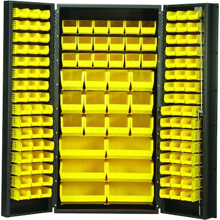 Quantum Storage Systems STORAGE CABINET W/132 YELLOW BINS QSC-36YL