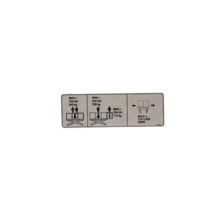 Jlg REPLACEMENT DECAL, CAP 1703694