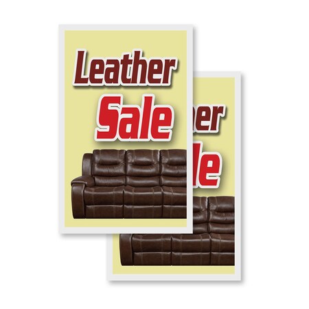Signmission Leather Sale, Vinyl Decals Only 24 Inch x 36 Inch, Vinyl Decal, 2PK DSB-2436-2PACK-Leather Sale