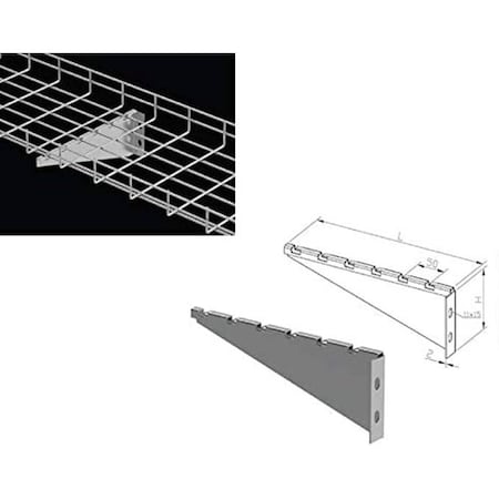 Kable Kontrol 6in Wide V Type Wall Bracket, EZ KK-8600013