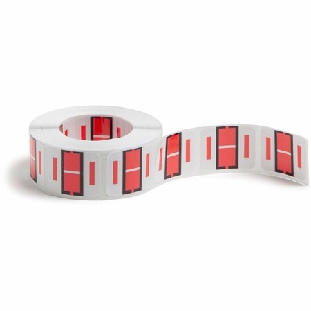 Smead A-Z COLOR-CODED END TAB FILING LABELS, I, 1 X 1.25, WHITE, 500/ROLL 67079