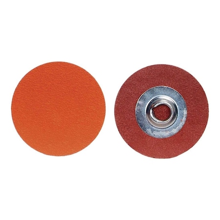 Norton Co Quick-Change Disc: Speed-Lok TS, 2" Disc Dia, 36 Grit, Ceramic Alumina, Coated 63642595452