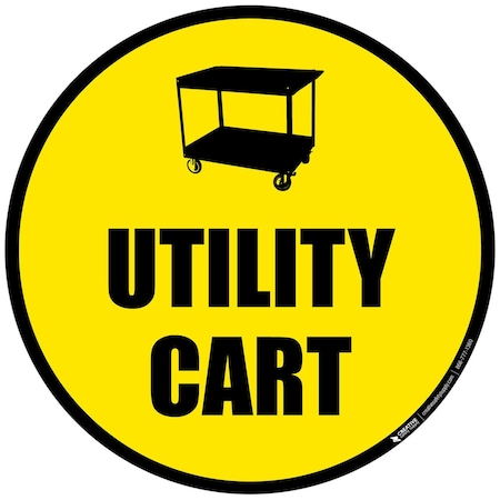 Creative Safety Supply Utility Cart, Floor Sign, 16in x 16in FS26018-16