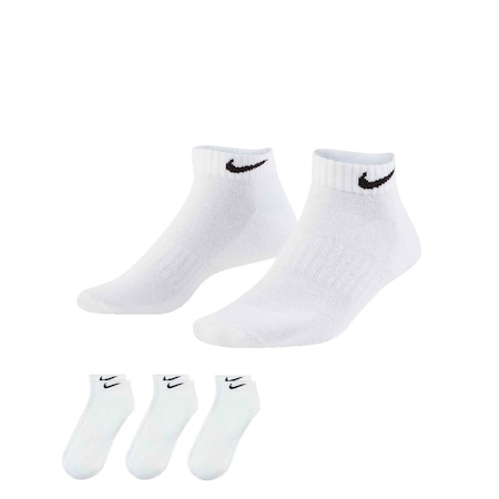 Nike Everyday Cushioned Training Low Socks (3 Pairs) - White/Black/L SX7670-100