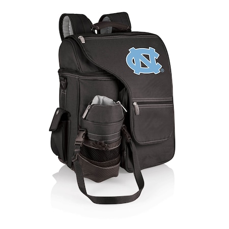 Picnic Time Family Of Brands NCAA North Carolina Tar Heels Turismo Backpack Cooler with Water Bottle CarrierBlack 641-00-175-414-0