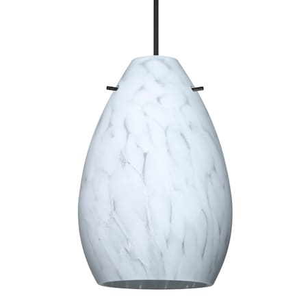 Besa Lighting Besa Pera 6 Pendant, Carrera, Black Finish, 1x 50W MAX GY6.35 Base 1XT-171319-BK