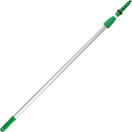 Unger 96" Threaded Telescoping Pole, 7/8 in Dia, Silver/Green, Aluminum/Plastic EZ250