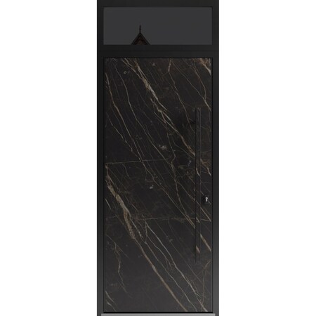 Vdomdoors Steel Door Dekton 0118 Natural Noir Top Exterior Window Sidelite Entry Door Painted W36xH80+16 Left DEKTON0118EXD-NOR-W36xH80+16-LH-I