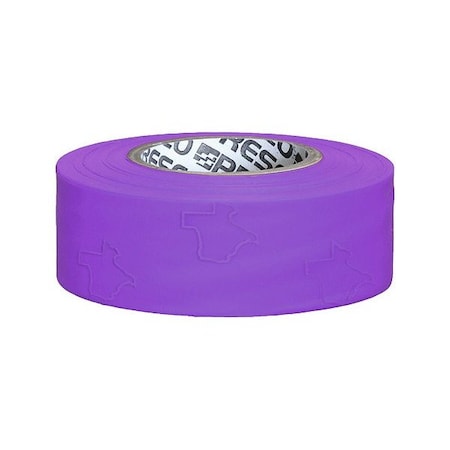 Zoro Select Flagging Tape, No Legend, Purple, 1 3/16 in Wide x 300 ft Length, Vinyl, 2 mil TXPP-200