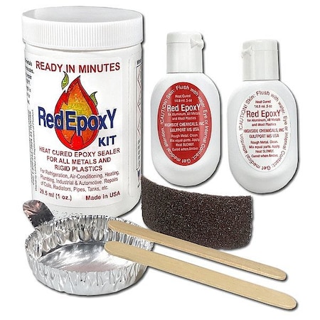 Highside Chemicals Epoxy Adhesive, RedEpoxy Series, Red, Tube, 1:01 Mix Ratio HS12001