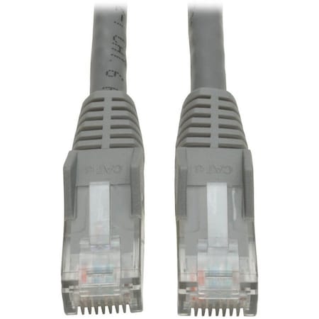 Eaton Tripp Lite Series Cat6 Gigabit Snagless Molded UTP Ethernet Cable RJ45 M/M, PoE, Gray, 5 ft. N201-005-GY