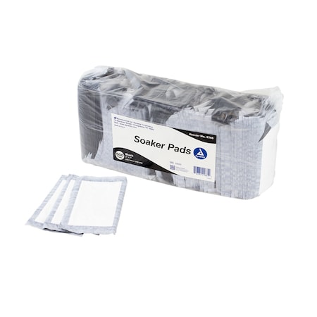 Dynarex Soaker Pads, 4"x7", Black, 2000PK 2168