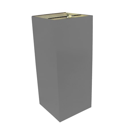 Witt Industries 36 gal Square Confidential Document Receptacle, Slate, Metal 36MSR-SL