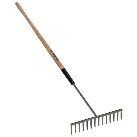 Seymour Midwest S550 Forged Series Asphalt Rake, 78 in OAL, 4 in L Tine, 14 Tine, Hardwood Handle 63128