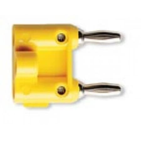 Pomona Electronics DoubleBananaPlug, Yellow, 5000V, 15A, 11/2in MDP-4