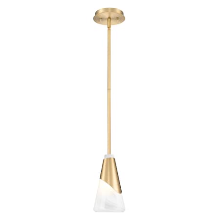 Z-Lite Aimie 1-Light Pendant with Rod, 6 in W, Modern Gold 828P6-ROD-MGLD