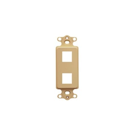Icc 2-Port Angled Decorex Insert, Ivory IC107DI2IV